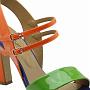 Colourblocking Sandalette Orange, Grün, Blau <br />Stephanie